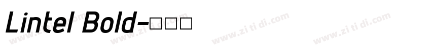 Lintel Bold字体转换